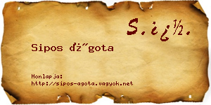 Sipos Ágota névjegykártya