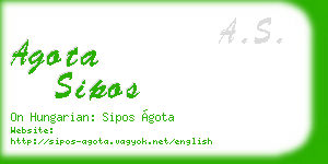 agota sipos business card